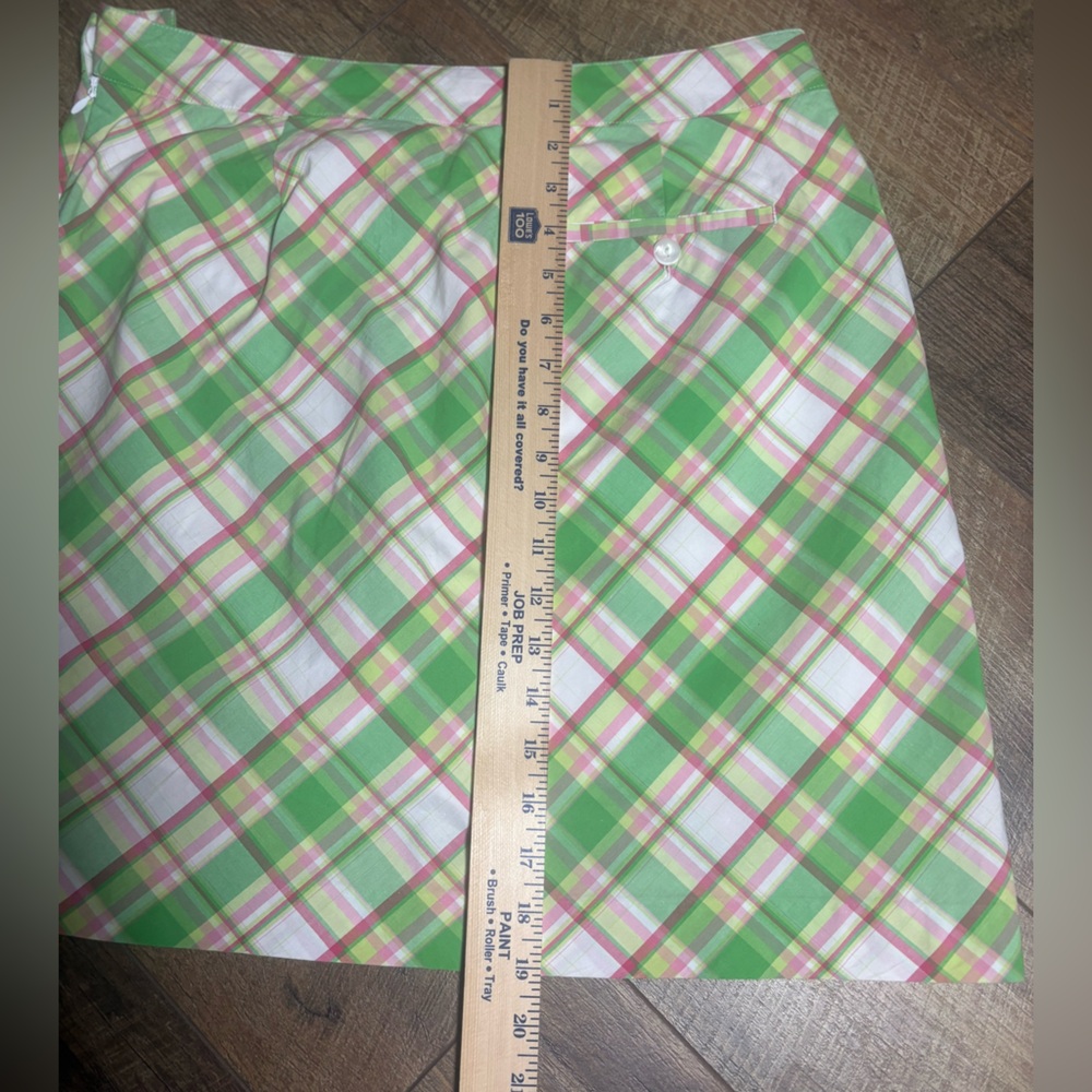 EP Pro Plaid Golf Skort Size 10 Preppy Country Club Pink Green - Picture 6 of 10